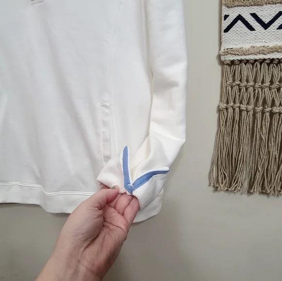 Joules Beachy Funnel Neck Henley Popover Sweatshirt Size 8 - Picture 6 of 9